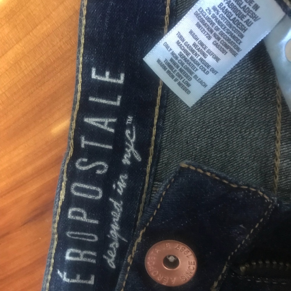 {aeropostale} Dark Denim Midi Shorts - Picture 2 of 5